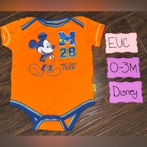 Disney baby Orange and Blue Mickey Mouse Bodysuit